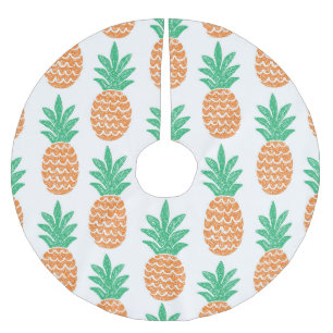 Jupon De Sapin En Polyester Brossé Jouer à l'ananas : Plaisir Motif amusant.