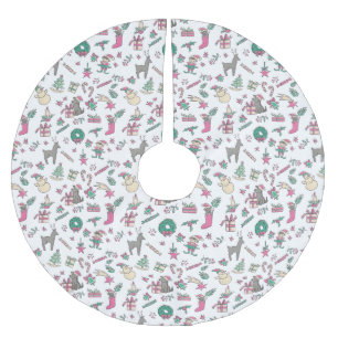 Jupon De Sapin En Polyester Brossé Jour férié Jour férié de Rennes à main mignonne No