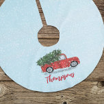 Jupon De Sapin En Polyester Brossé Jour mignon Script Aquarelle Russe Camion Rouge<br><div class="desc">Ce design comprend une jupe de Noël en calligraphie avec une aquarelle simple roux rustique, une chute de neige de neige de neige de neige de neige de neige de neige, un séjour chic et fantaisiste fantaisiste, des bois de campagne à l'ancienne vintage, boisé hiver scène de Noël de Noël,...</div>