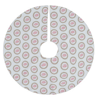 Jupon De Sapin En Polyester Brossé Joyeuse couronne de Noël