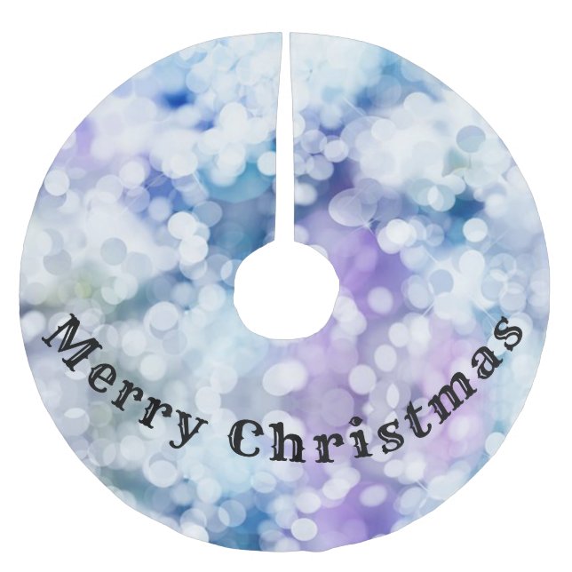 Jupon De Sapin En Polyester Brossé Joyeuse jupe d'arbre de Noël (Devant)