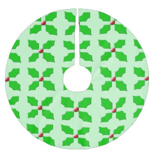 Jupon De Sapin En Polyester Brossé Joyeuse jupe Holly Tree de Noël