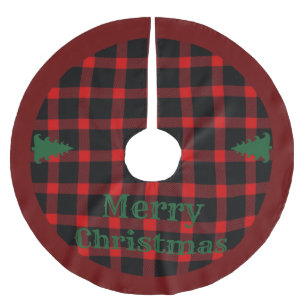 Jupon De Sapin En Polyester Brossé Joyeux burlap de Noël \Jupe d'arbre brossé Polyest