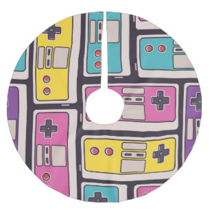 Jupon De Sapin En Polyester Brossé Joysticks de jeu papier peint Vintage coloré