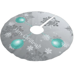 Jupon De Sapin En Polyester Brossé Jupe Arbre de Noël turquoise fantaisie
