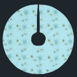 Jupon De Sapin En Polyester Brossé Jupe atomique bleue d'arbre de Starbursts des<br><div class="desc">Le motif atomique iconique bleu de jupe d'arbre de Noël de Starbursts des oeufs de ce Robin comporte les starbursts atomiques iconiques. C'est exact ! La vieille école, arrière - plan coloré par bleu des oeufs du merle avec des taches d'or est le contexte parfait pour la turquoise vibrante, le...</div>