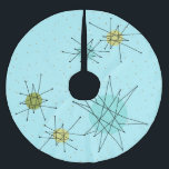 Jupon De Sapin En Polyester Brossé Jupe atomique bleue d'arbre de Starbursts des<br><div class="desc">Le motif atomique iconique bleu de jupe d'arbre de Noël de Starbursts des oeufs de ce Robin (gros caractères) comporte les starbursts atomiques iconiques. C'est exact ! La vieille école, arrière - plan coloré par bleu des oeufs du merle avec des taches d'or est le contexte parfait pour la turquoise...</div>