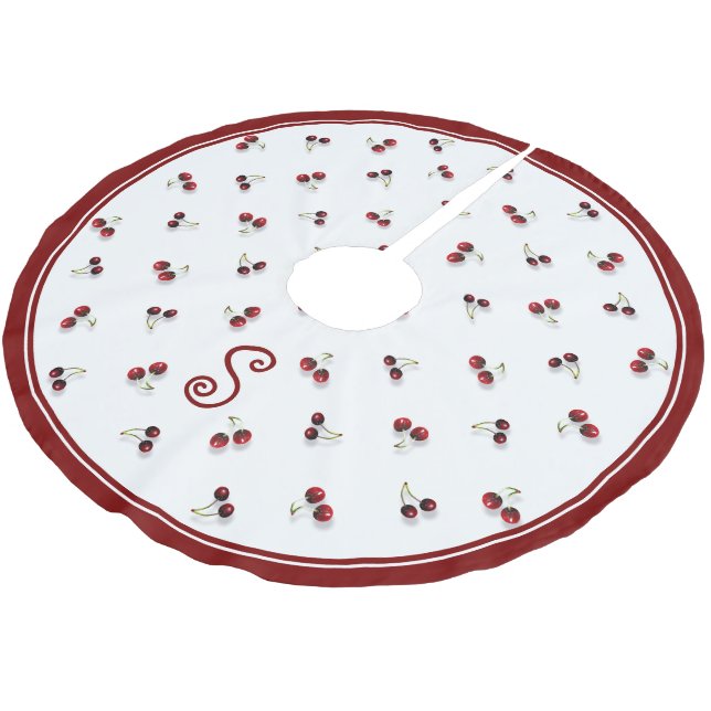 Jupon De Sapin En Polyester Brossé Jupe cerise arbre (Angle)