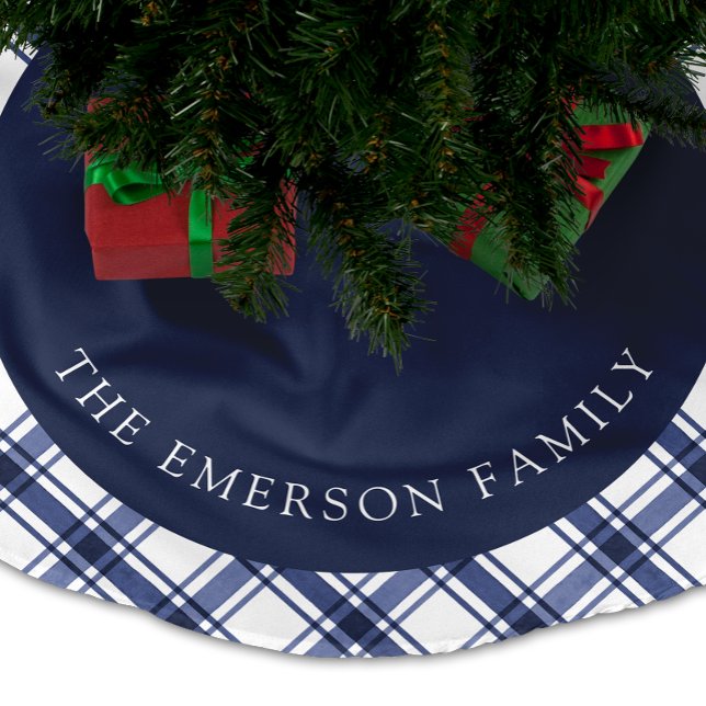 Jupon De Sapin En Polyester Brossé Jupe d'arbre bleue (Blue Tree Skirt
)