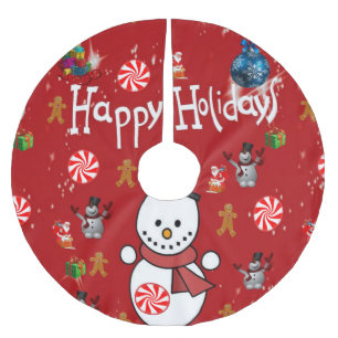 Jupon De Sapin En Polyester Brossé Jupe d'arbre de Noël