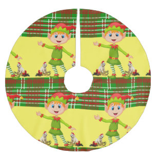 Jupon De Sapin En Polyester Brossé Jupe d'arbre de Noël
