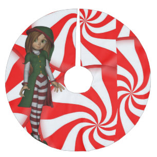 Jupon De Sapin En Polyester Brossé Jupe d'arbre de Noël