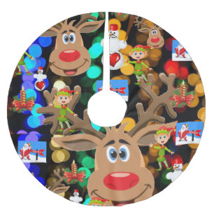 Jupon De Sapin En Polyester Brossé Jupe d'arbre de Noël