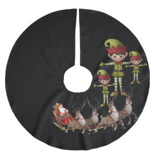 Jupon De Sapin En Polyester Brossé Jupe d'arbre de Noël