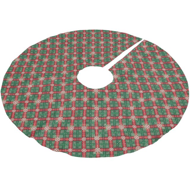 Jupon De Sapin En Polyester Brossé Jupe d'arbre de Noël (Angle)