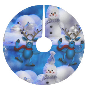 Jupon De Sapin En Polyester Brossé Jupe d'arbre de Noël