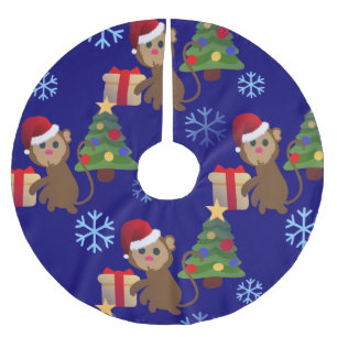 Jupon De Sapin En Polyester Brossé Jupe d'arbre de Noël de père Noël