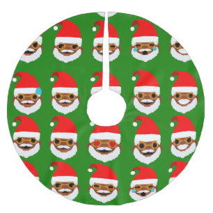 Jupon De Sapin En Polyester Brossé jupe d'arbre de père Noël emoji emoticons