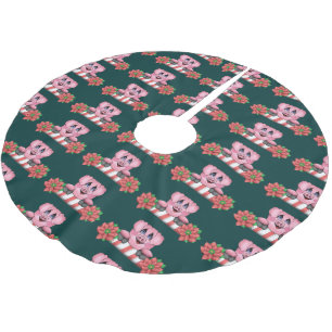 Jupon De Sapin En Polyester Brossé Jupe d'arbre de porc de Noël