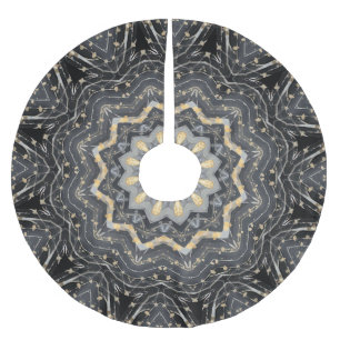 Jupon De Sapin En Polyester Brossé Jupe d'arbre décoratif moderne