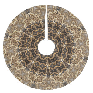 Jupon De Sapin En Polyester Brossé Jupe d'arbre décoratif or unique