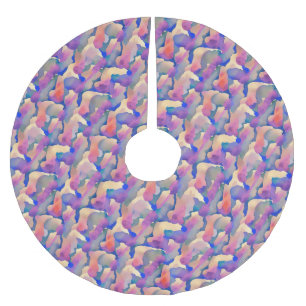 Jupon De Sapin En Polyester Brossé Jupe d'arbre Motif aquarelle