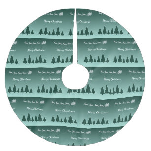 Jupon De Sapin En Polyester Brossé Jupe de fêtes de Noël Evergreen Sleigh Glow