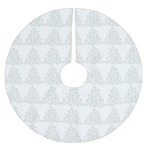 Jupon De Sapin En Polyester Brossé Jupe de Noël blanche