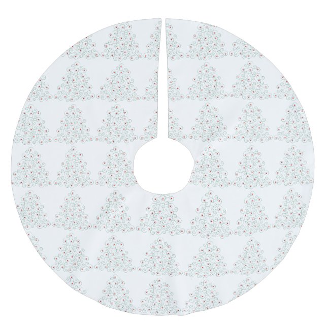 Jupon De Sapin En Polyester Brossé Jupe de Noël blanche (Devant)