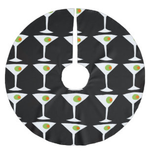 Jupon De Sapin En Polyester Brossé Jupe de Noël Martini (noir)