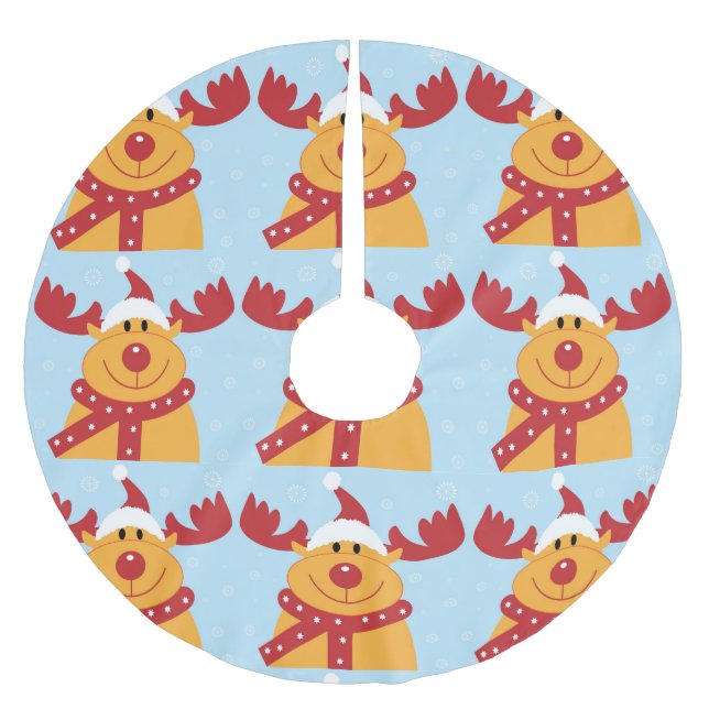 Jupon De Sapin En Polyester Brossé Jupe de sapin de Noël (Devant)