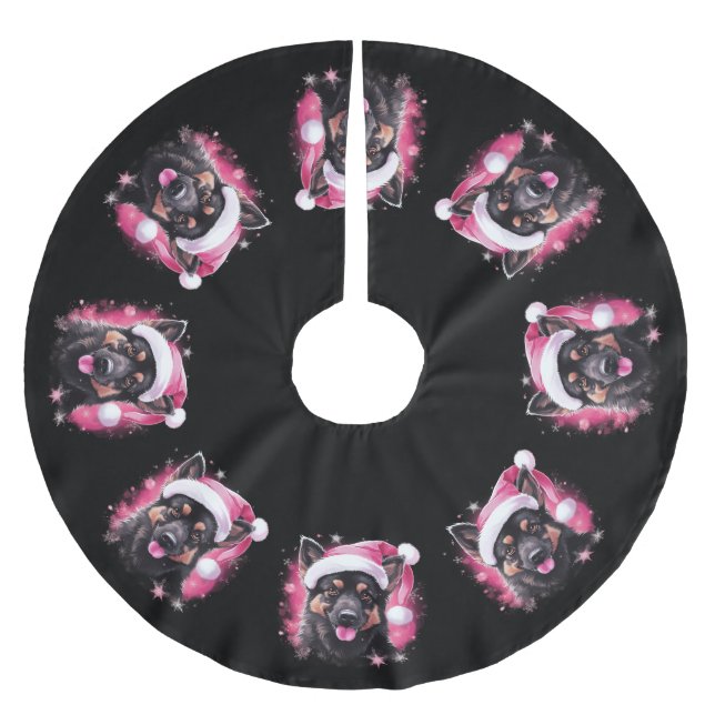 Jupon De Sapin En Polyester Brossé Jupe de sapin de Noël (Devant)