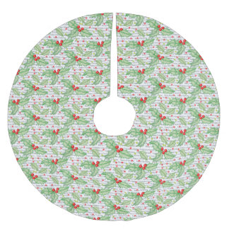 Jupon De Sapin En Polyester Brossé Jupe de sapin de Noël/Pointsettias