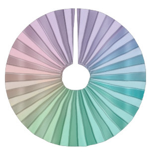 Jupon De Sapin En Polyester Brossé Jupe en pastel d'arbre de motif d'arc-en-ciel de