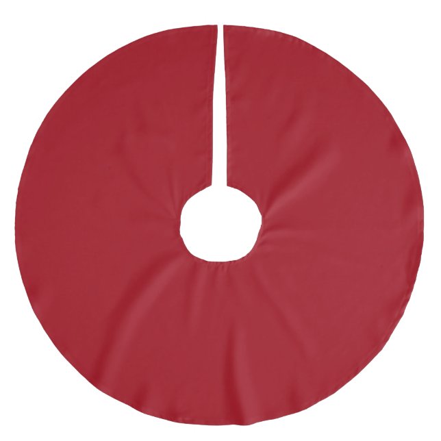 Jupon De Sapin En Polyester Brossé Jupe en polyester brossé rouge canneberge (Devant)