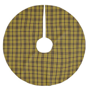 Jupon De Sapin En Polyester Brossé Jupe en polyester brossé Tartan jaune