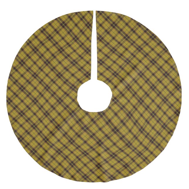 Jupon De Sapin En Polyester Brossé Jupe en polyester brossé Tartan jaune (Devant)