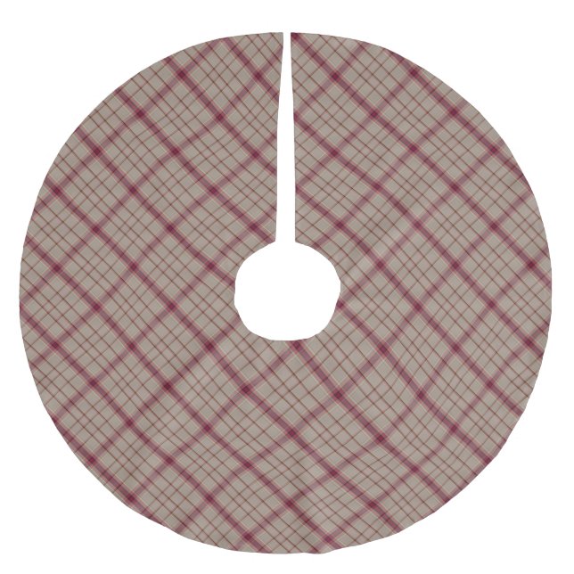 Jupon De Sapin En Polyester Brossé Jupe en Polyester Brossé Tartan rose (Devant)