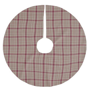 Jupon De Sapin En Polyester Brossé Jupe en Polyester Brossé Tartan rose