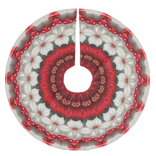 Jupon De Sapin En Polyester Brossé Jupe fleurie décorative de Noël