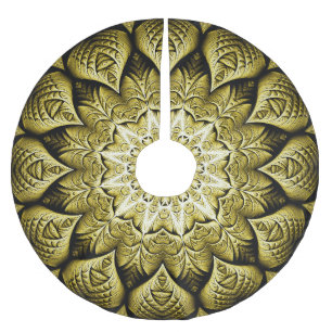 Jupon De Sapin En Polyester Brossé Jupe Gold Tree