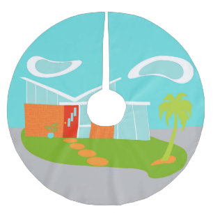 Jupon De Sapin En Polyester Brossé Jupe moderne d'arbre de Chambre de bande dessinée