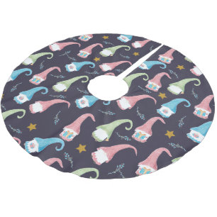 Jupon De Sapin En Polyester Brossé Jupe motif de gnomes suédois moderne