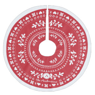 Jupon De Sapin En Polyester Brossé Jupe nordique de Noël personnalisée