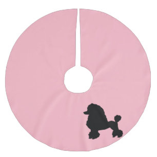 Jupon De Sapin En Polyester Brossé jupe rose d'arbre de Noël de jupe de caniche des