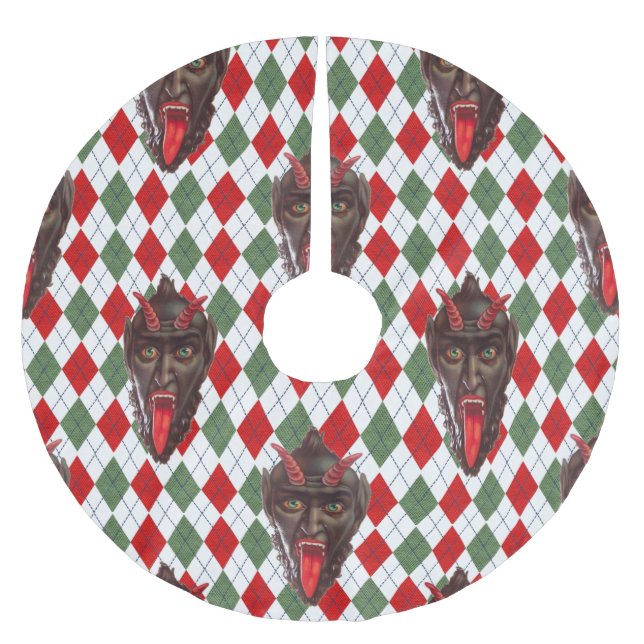Jupon De Sapin En Polyester Brossé krampus de Noël (Devant)