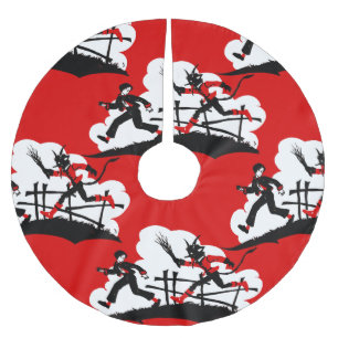 Jupon De Sapin En Polyester Brossé krampus de Noël