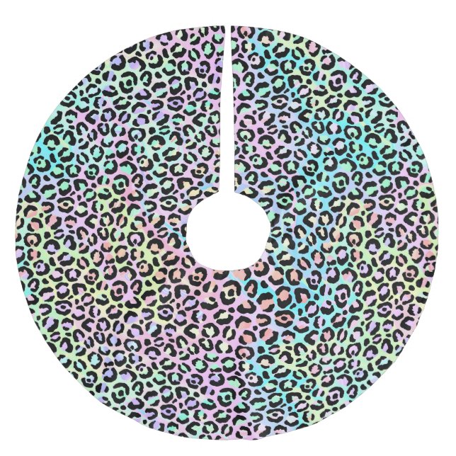 Jupon De Sapin En Polyester Brossé La série Léopard Iridescent Design 5 (Devant)