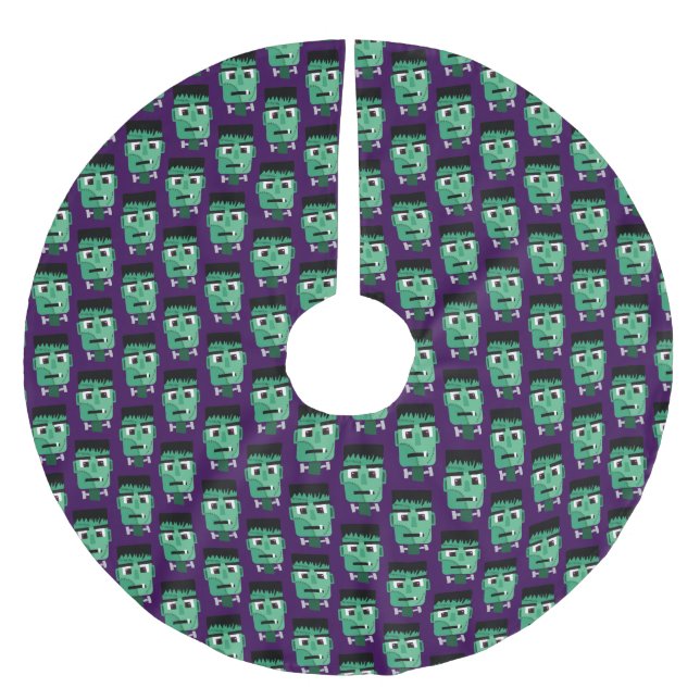 Jupon De Sapin En Polyester Brossé La tête du monstre Frankenstein (Devant)