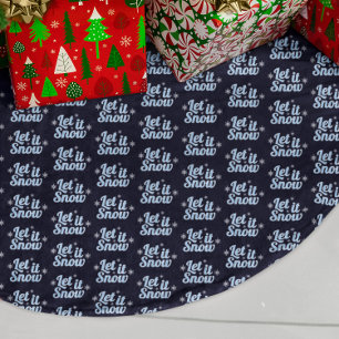 Jupon De Sapin En Polyester Brossé Laissez tomber la neige